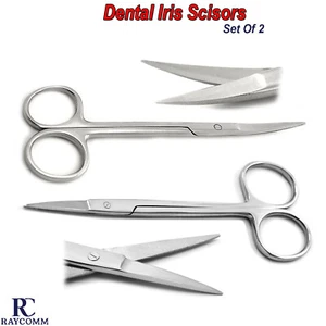 Tijera quirúrgica de iris sutura oftálmica eliminación disección de tejido conjunto de 2 CE - Imagen 1 de 5