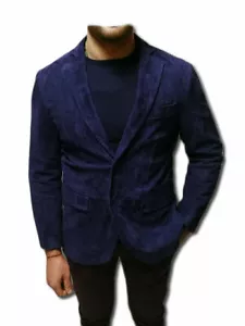 GIUBBINO DA UOMO IN PELLE SCAMOSCIATA MATTHIAS - CAMOSCIO BLU - Imagen 1 de 4