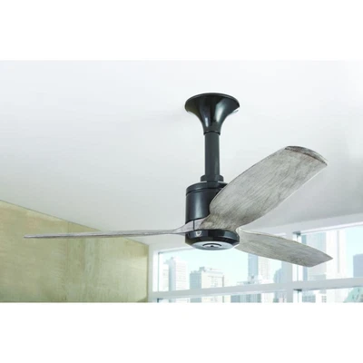 Weathered Wood 3-Blade 52" Ceiling Fan Remote Industrial Rustic Farmhouse Black - Image 1 of 3