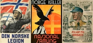 Norwegen Norse Plakat WWII Propaganda War Poster WW2 vintage norske legion Norge - Bild 1 von 4