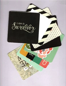 Simple Stories I AM... 9pK 4"X4" HANDMADE EPHEMERA POCKET CARDS - Picture 1 of 7