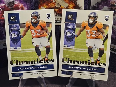 2×-2021 Chronicles Javonte Williams Base "RC" #31, Broncos/Dallas Cowboys  - Image 1 of 2