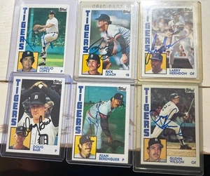 (6) LOTTO CARTE AUTO DETROIT TIGERS - 1984 Topps Aurelio Lopez Herndon Wilson ecc - Foto 1 di 8