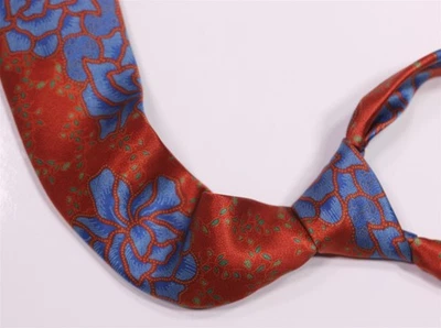 Corbata Marchesi di Como Naranja Azul Paisley Seda Foto 1 de 4