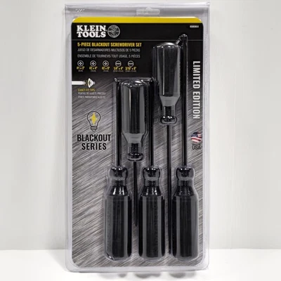 Klein Tools 85805BLK,5 件停电螺丝刀套装,限量版,美国 — 第 1/4 张图片