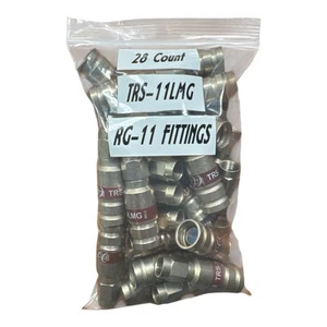 RG11 Coaxial Cable Compression Connector Metal Fittings PCT TRS-11LMG 28 Count - Picture 1 of 4
