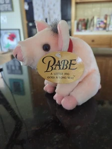 Vintage 1998 Babe And Friends Schwein in der Stadt Stofftier Plüschtier Babe 6 Zoll - Bild 1 von 4