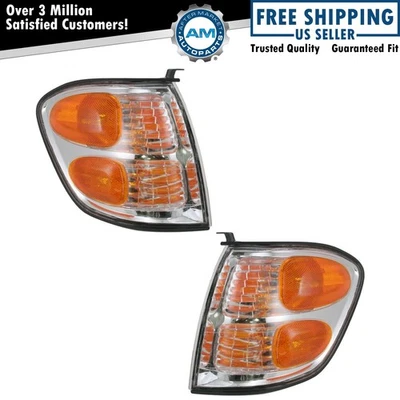 Комплект угловых габаритных огней подходит для Toyota Sequoia 2004 Tundra 2001-2004 годов выпуска - Изображение 1 из 4