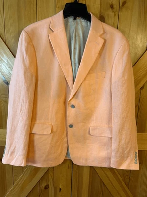Blazer Lauren Ralph Lauren Para Hombres Melocotón UltraFlex Lino Talla 42S Nuevo con Etiquetas (5062) Foto 1 de 4