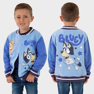 Bluey Bomber Jacket | Kids Varsity Jacket | Boys Bluey And Bingo Jacket - Image 1 of 4