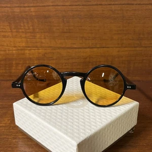 Gafas de sol antiguas de 1920 gafas gafas de conducción marco negro lente redonda - Imagen 1 de 14