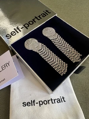 self-portrait Round Crystal Droplet Earrings $220 - Image 1 of 4