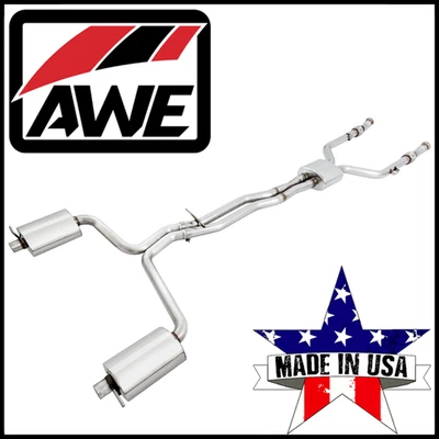 Sistema de escape trasero AWE Touring Cat se adapta a 17-23 Mercedes-Benz C43 AMG 4Matic 3,0 L Foto 1 de 2