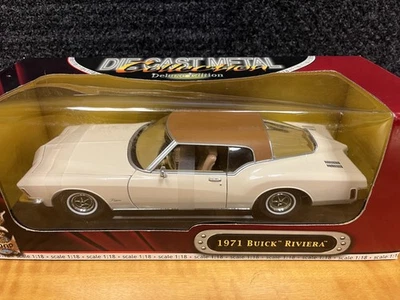 Buick Riviera Road Signature 1971 crema 1:18 edición de lujo nuevo en caja Yat Ming sin precio base Foto 1 de 4
