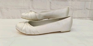 BHS Damenschuhe Größe 6 elfenbeinfarben Hochzeit Kollektion Braut gepolstert flach Diamanten - Bild 1 von 18