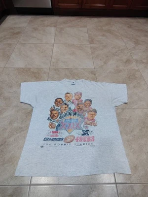 Camisa Caricatura Vintage NFL 1995 San Francisco 49ers Super Bowl XXIX Talla XL Char Foto 1 de 4