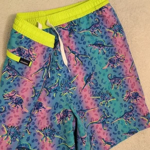 NEW Chubbies Youth XL The Dino Delights Classic Swim Trunks 14% SPANDEX MULTICOL - Picture 1 of 9