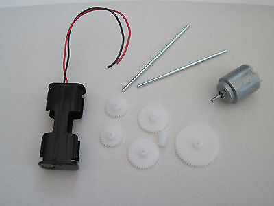  3v 3 Volt 12200 Rpm DC Motor SHAFTS COGS GEARS 10MM  BATTERY HOLDER PROJECTS • 4.45£