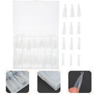 120Pcs Transparent Fake Nail Tips Artificial Full Cover Nail Tip for Home Salon