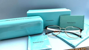 Tiffany & Co Italien TF1135 6007 Quadratisch Schwarz Roségold Brille 550 $ Neu im Karton #250 - Bild 1 von 10