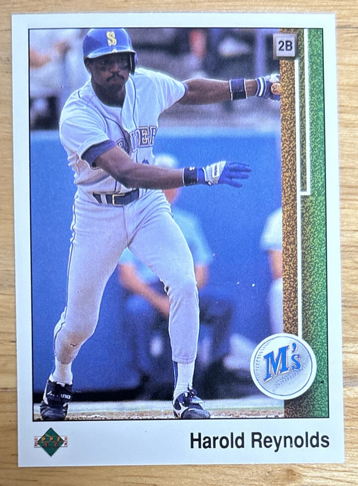 1989 Upper Deck Harold Reynolds Baseball Card #249 Mariners 2B EXMT O/C - Image 1 of 2