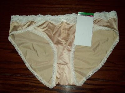 Bragas de bikini Maidenform con ribete de encaje nylon liso acanalado DM0016 WT1 NUDE M NUEVAS CON ETIQUETAS Foto 1 de 2
