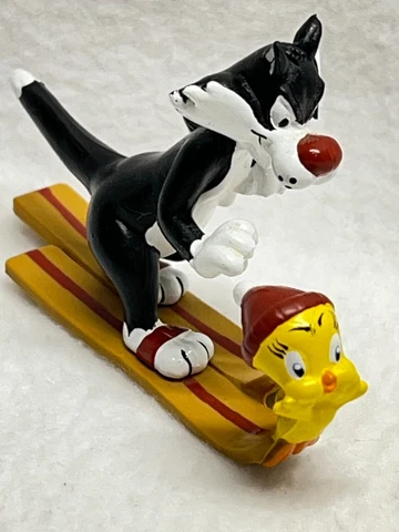 1988 Applause Sylvester Cat & Tweety Bird Skiing PVC Action Figure Looney Tunes Cover