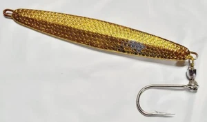 20 Hammered Diamond Jigs 15oz 420g GOLD Bulk Through-Wired Keel-Weighted Rigged - Picture 1 of 5