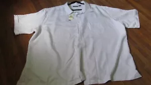NWT Cubavera Men's Big & Tall White Short-Sleeve Button Down Shirt White 4XLT - Picture 1 of 5