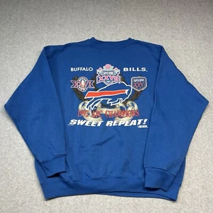 Vintage Men’s Buffalo Bills Sweatshirt XL 1992 AFC Champs Super Bowl XXVI Trench - Picture 1 of 9