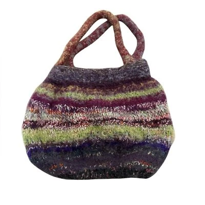 Handmade Felted Wool Bag Multi Color - Image 1 of 4