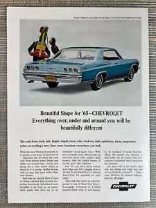 Chevrolet 1965 Impala Sports Sedan Car 1964 Vintage Print Ad - Picture 1 of 1