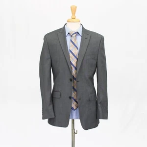 Alfani 38R Gray Sport Coat Blazer Jacket Solid 2B Wool - Picture 1 of 11