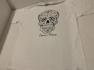 Cancun Cozumel Reef Men  White Graphic T Shirt With Skull Size XL. - Picture 1 of 5