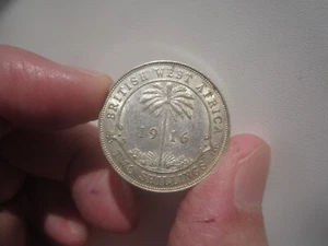 ÁFRICA OCCIDENTAL BRITÁNICA 1916 2 CHELINES PLATA - Imagen 1 de 2