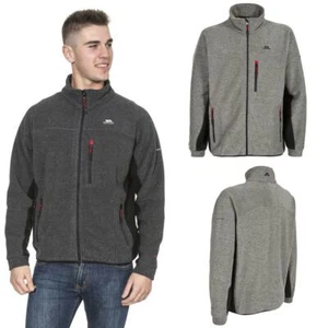 Mens Trespass Jynx Heavyweight Full Zip Fleece Jacket with Rib Effect - Picture 1 of 17