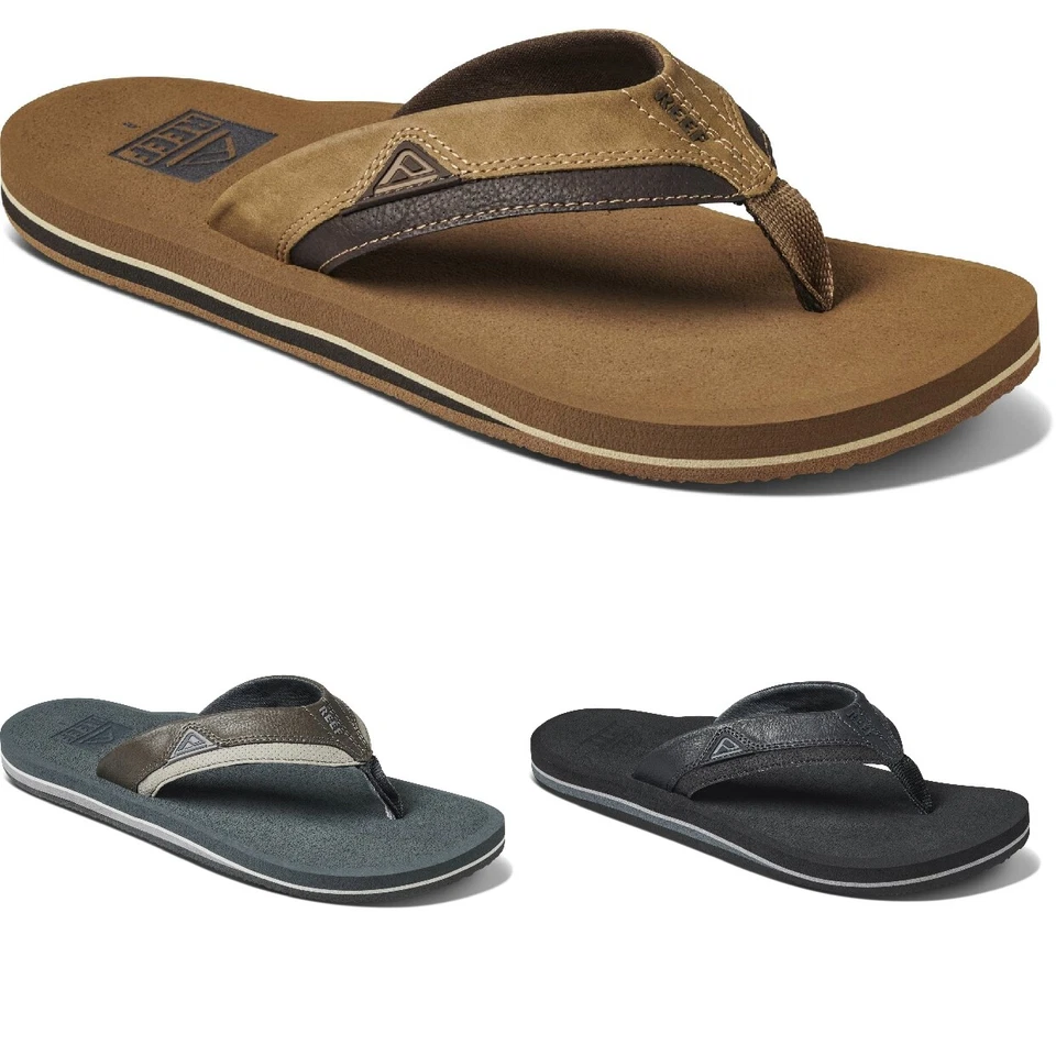 Reef Cushion Dawn Herren Zehentrenner |Zehengreifer | Flip Flops | Leder - NEU - Bild 1 von 1
