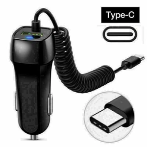 For Android Samsung Cell Phone FAST Rapid Car Charger Type C Micro USB Charging - Picture 1 of 22