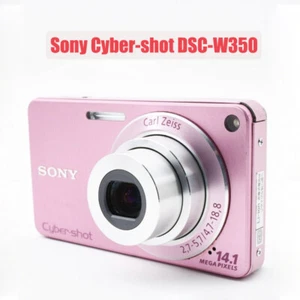 Sony Cyber-shot DSC-W350 Pink 14.1MP 4x Zoom Digital Camera W/ Battery - Picture 1 of 9