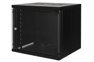 ARMADIO RACK 19'' 9 UNITA' NERO RETI LAN GIA' MONTATO ASSEMBLATO PARETE CAT6 UTP - Foto 1 di 4