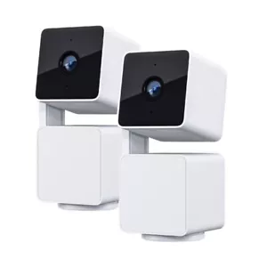 (BRAND NEW) TWO PACK WYZE PAN V3 INDOOR/OUTDOOR 1080P CAMERA 360 DEGREE PAN TILT - Picture 1 of 13