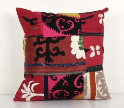 Almohada Suzani de retazos turcos vintage, cojín Suzani Bukhara Foto 1 de 4
