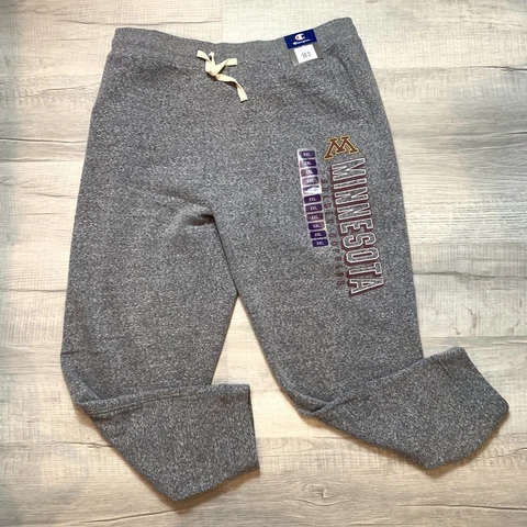 CHAMPION Minnesota Golden Gophers NCAA Gray Jogger Sweatpants Men's Size XXL NWT Cover
