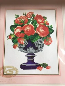 Roses In Vase Cross Stitch Kit - Picture 1 of 5