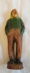 Sehr guter Zustand Syrocowood Resin Volkskunst alter Mann Figur schwer für Größe Fehlteil Gesicht - Bild 1 von 9