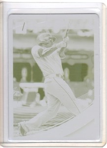 2018 Panini Donruss Yellow Printing Plate 1/1 Michael Brantley #99 Cleveland