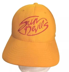Gorra de béisbol Arizona Sun Devils años 90 ajustada amarilla ajuste flexible L/XL DIFÍCIL DE ENCONTRAR de colección - Imagen 1 de 10