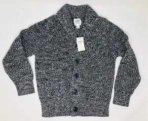 NWT Gap Kids Boy’s Marled Shawl-Collar Cardi Sweater, light heather grey, Sz XS - Picture 1 of 6