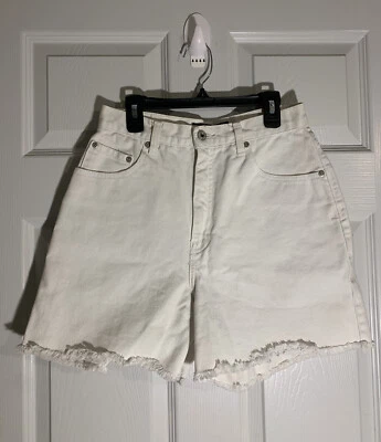 L.A. Blue Women's Size 10 White Cotton Denim Shorts Style #981310 READ A6 - Image 1 of 4