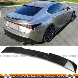 CTM Dry Carbon Fiber Rear Window Roof Spoiler For 21-25 Lexus IS300 IS350 IS500 - Picture 1 of 6